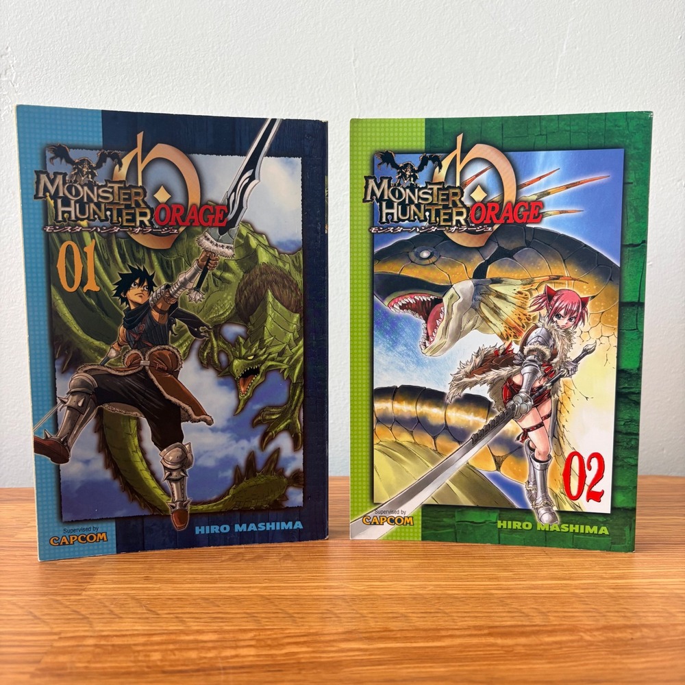 Monster Hunter Orage Volume 1 & 2 Mashima 1st 2nd Printing English Manga Paper